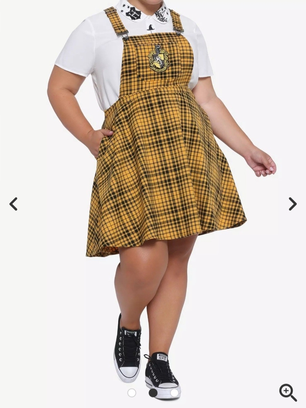 Hot Topic Harry Potter Hufflepuff Plaid Skirtall Plus Size 2X